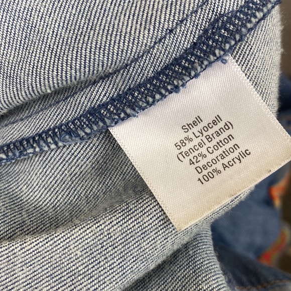 NORM THOMPSON WOMEN DENIM JACKET With Sweater Sleeves SUPER CUTE SIZE M - Picture 9 of 9